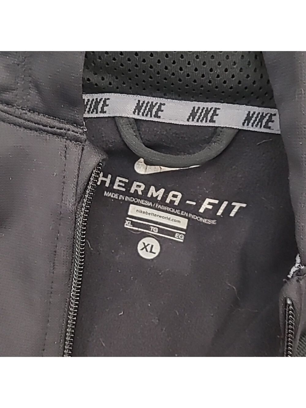 NIKE MEN'S THERMA-FIT  FULL ZIP FITNESS TOP XL LIKE NEW - Picture 10 of 11